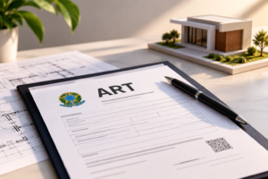 ART de obra para construção e serviços de engenharia